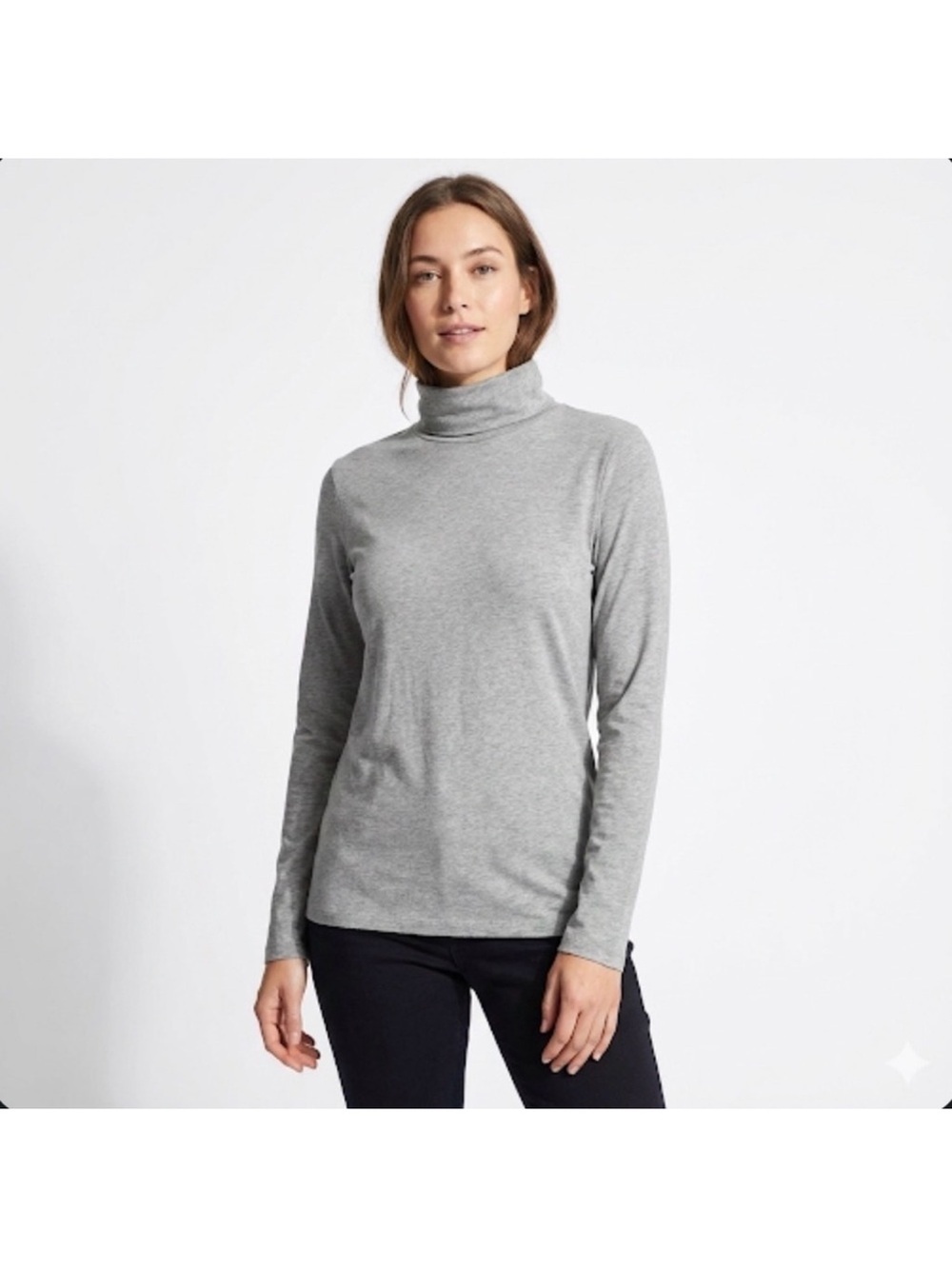 Duluth Women's Lightweight Longtail T Turtleneck Size Small, heathered gray-NWT
